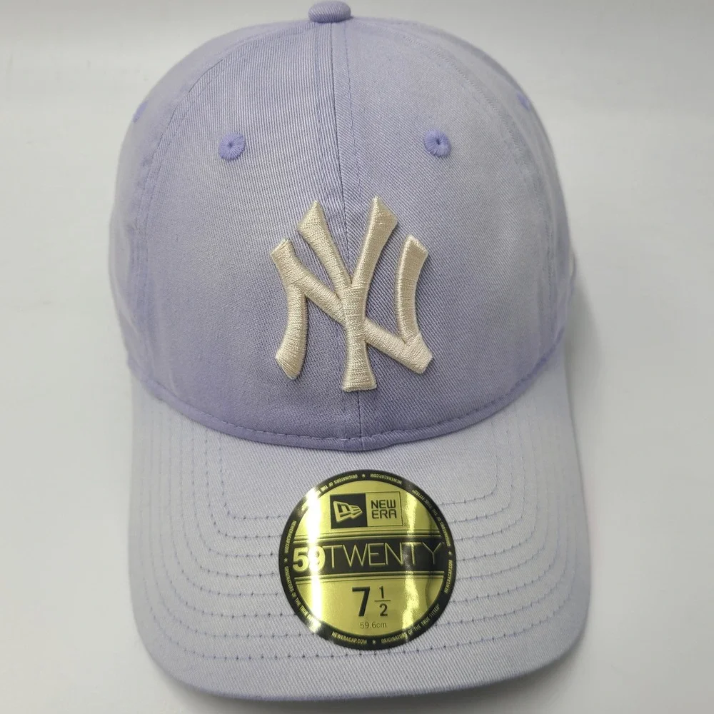 New York Yankees Hat Fitted 7 1/2 New Era 59Twenty Purple Faded MLB Baseball Men